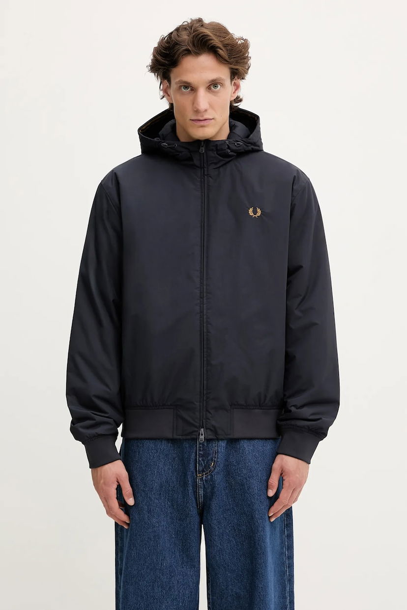 Яке бомбър Fred Perry Fred Perry Hooded Bomber Jacket Черно | J1304