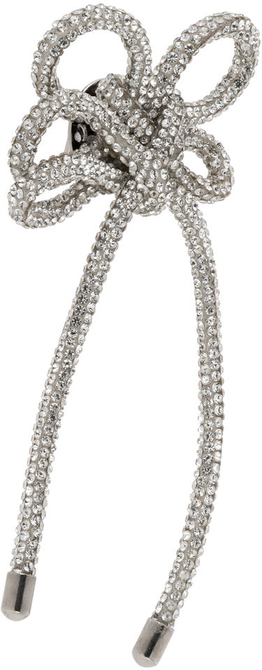 Обеци Acne Studios Crystal Cord Single Clip-On Earring Сиво | C50427-, 1
