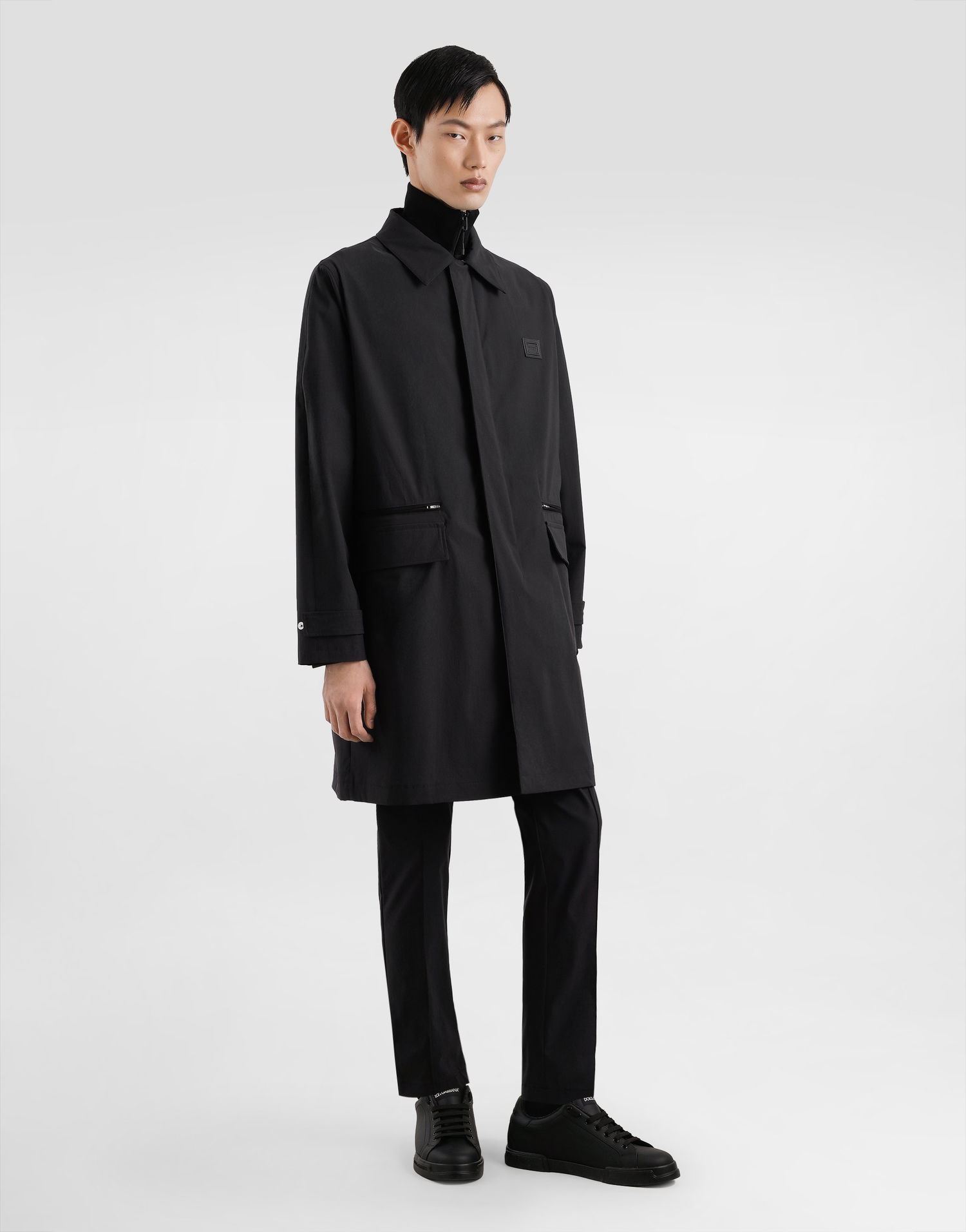 Тренчкот Dolce & Gabbana Dolce & Gabbana Single-Breasted Trench Coat Черно | G053ITFUUDDN0000, 1