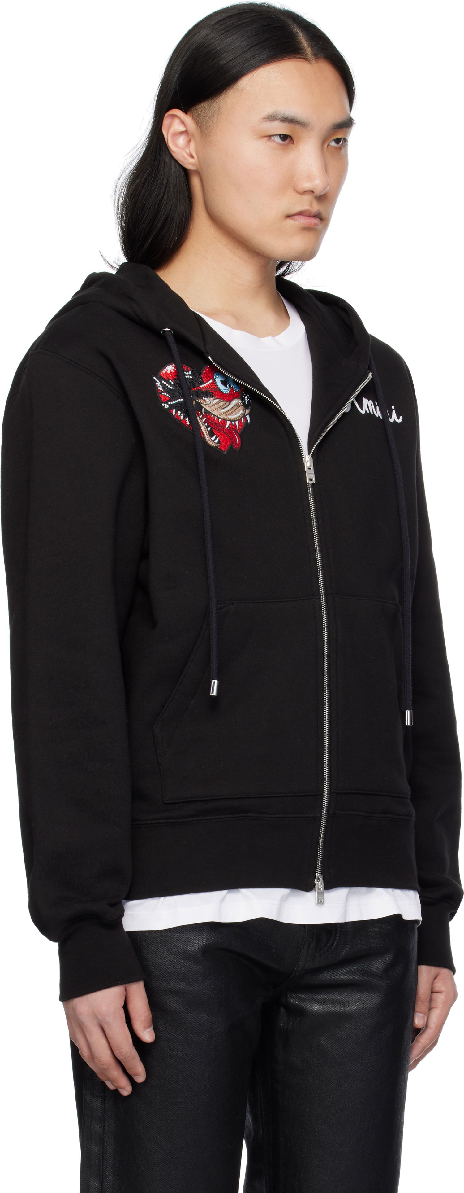 Суитчър AMIRI Amiri Jazz Wolf Zip Hoodie Черно | AMJYHD1101, 1