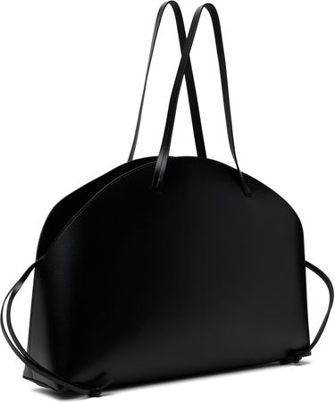 Голяма пазарска чанта Jil Sander Jil Sander Curve Large Shoulder Bag Черно | J07ZH0053_P7100, 2