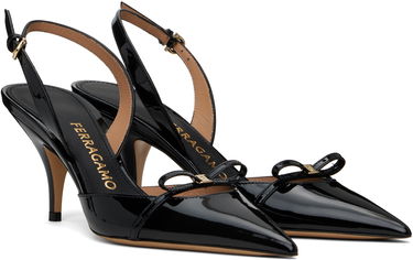 Кецове и обувки FERRAGAMO Ferragamo Mini Bow Slingback Heels Черно | 781105, 3
