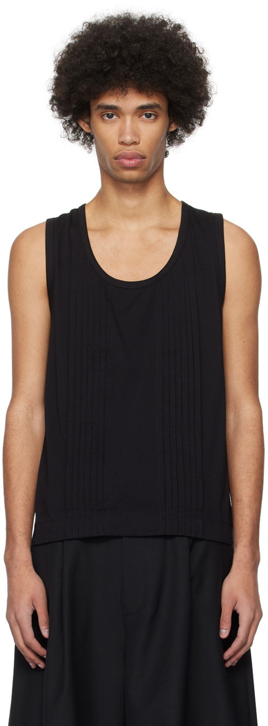 Потник Simone Rocha Simone Rocha Double-Pleated Tank Top Черно | 5234 0553, 0