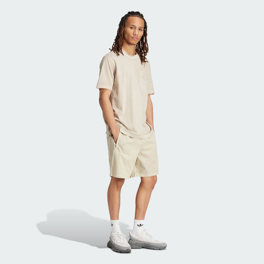Тениска adidas Performance Trefoil Essentials + Dye Pocket Бежово | IS1763, 1