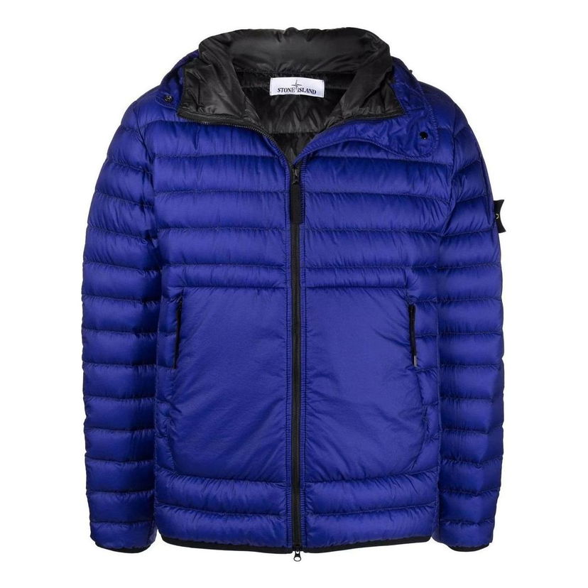 Пухо яке Stone Island Hooded Down Jacket Синьо | 761540324-V0022