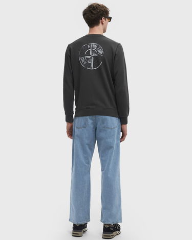 Суитчър Stone Island Stone Island Crewneck Cotton Fleece Sweatshirt Черно | K1S156100665S0083.V0065, 2