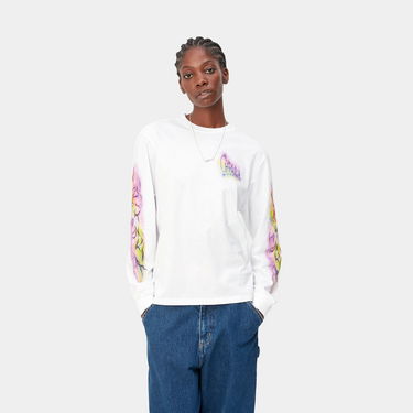 Тениска Carhartt WIP Babybrush Grin T-Shirt Бяло | I032144_02_XX, 0