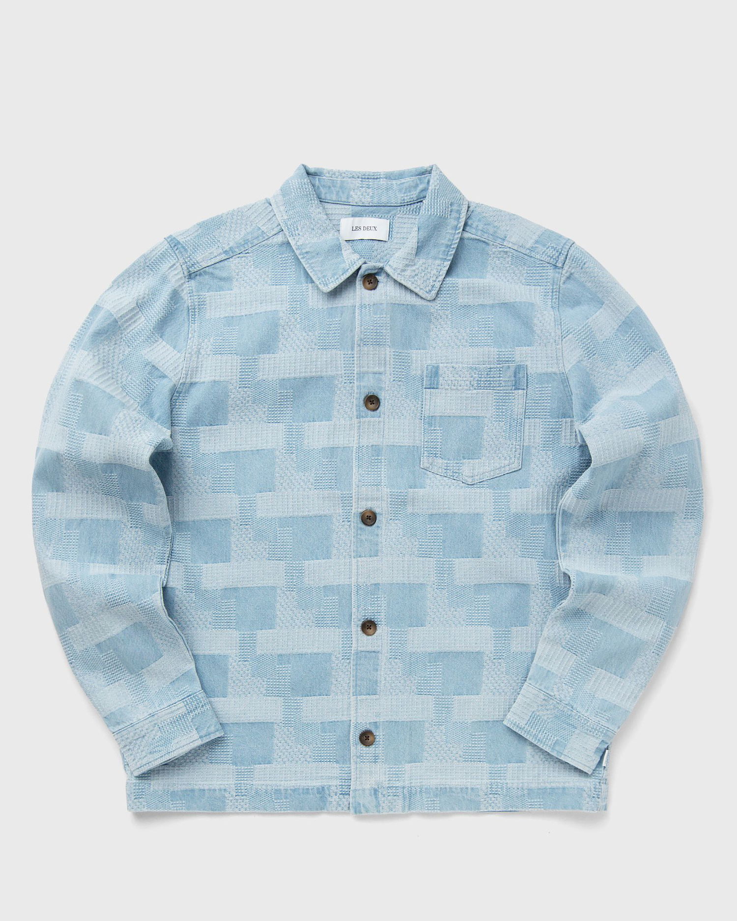 Яке Les Deux Layton Denim Jacquard Overshirt Синьо | LDM640104-414414, 0