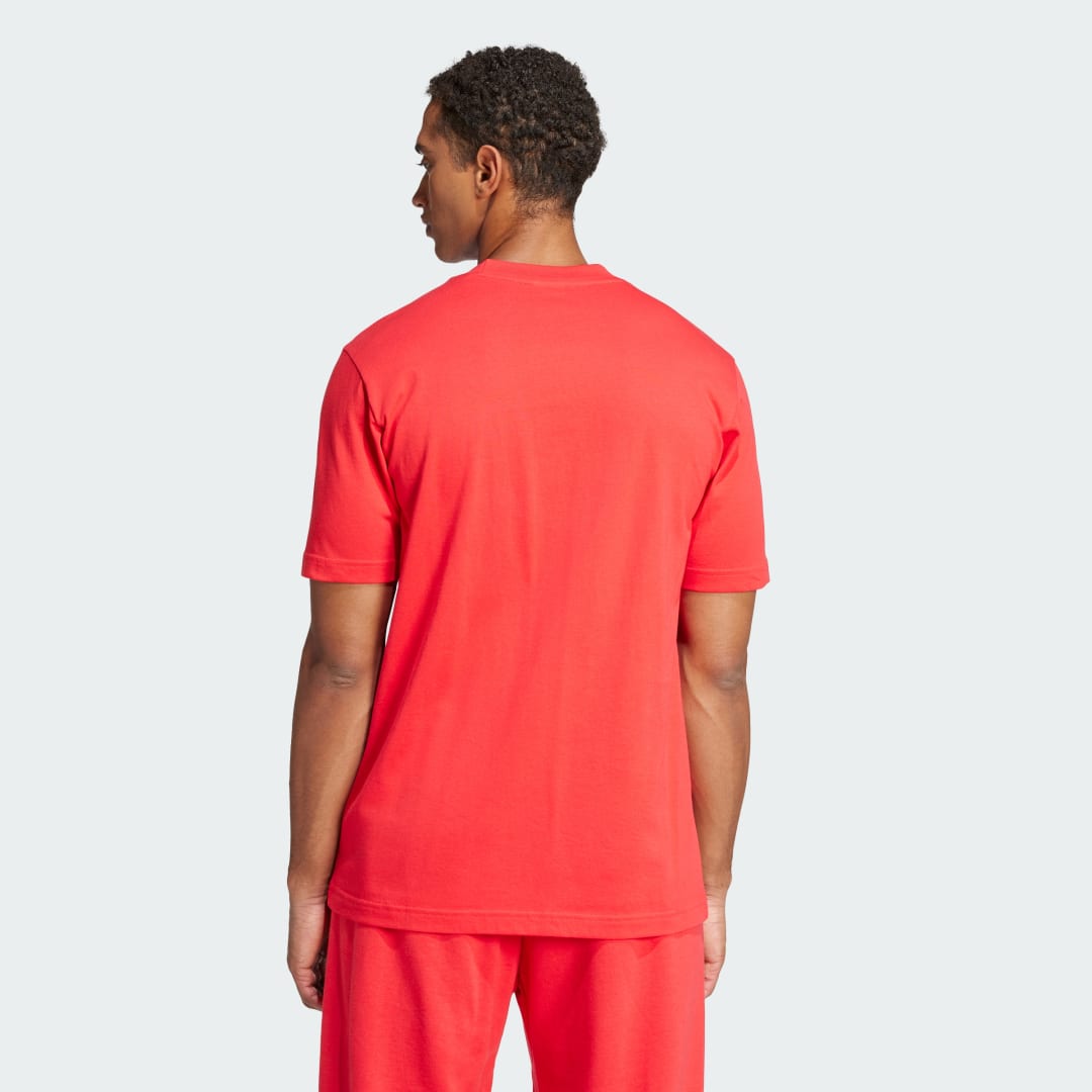 Тениска adidas Performance Essentials Red T-Shirt With A Large Logo Червено | JE8934, 1