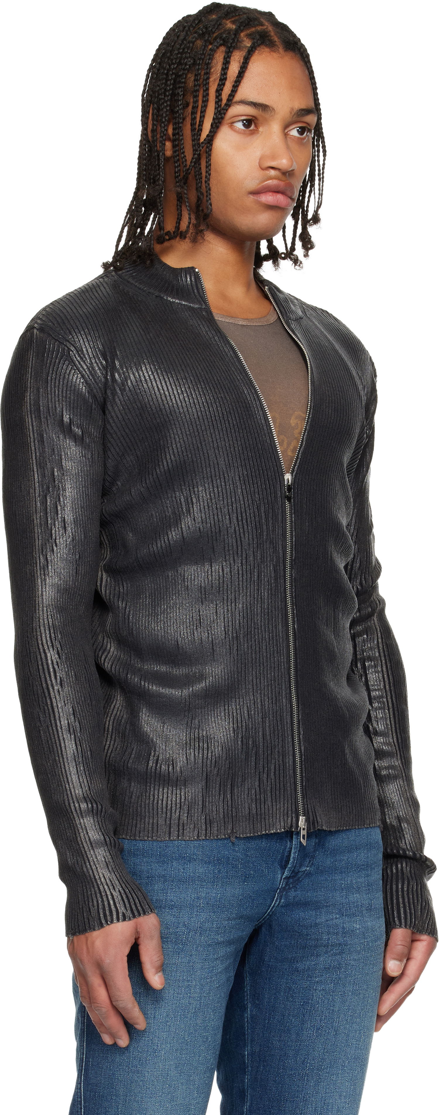 Яке Diesel K-Dargy-D Ribbed Zip-Up Jacket Черно | A19472-0JLBA-900A, 1