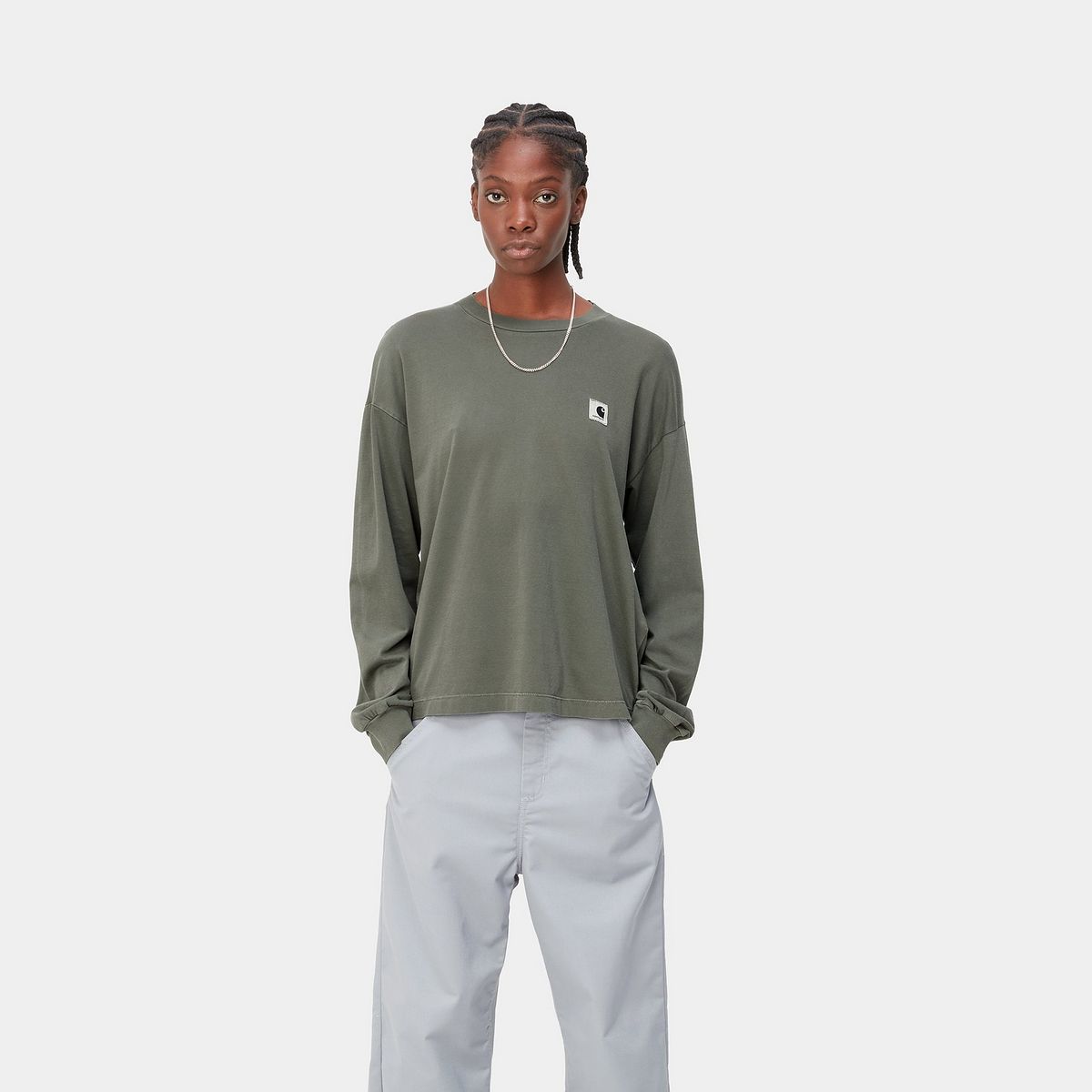 Тениска Carhartt WIP L/S Nelson T-Shirt Зелено | I032533_1ND_GD, 0