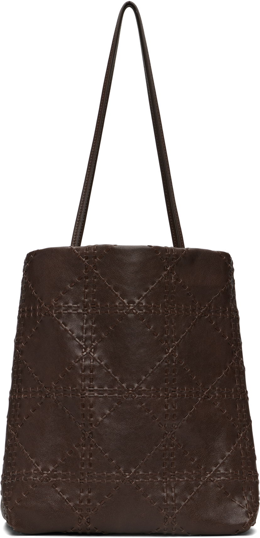 Голяма пазарска чанта The Row The Row Lilou Woven Tote Bag Кафяво | W1834-L616