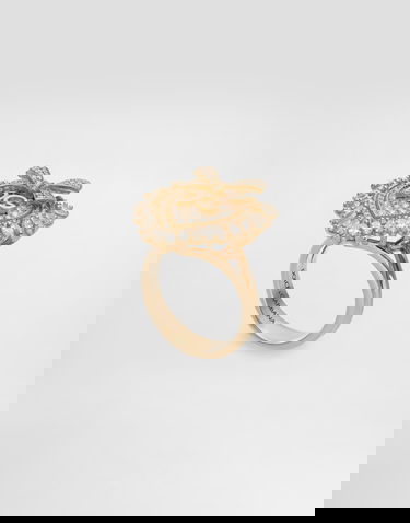 Пръстен Dolce & Gabbana Dolce & Gabbana Devotion Heart Ring with Diamonds and Bow, Size 50 Жълто | WRND1KWYEDWZOO00, 1