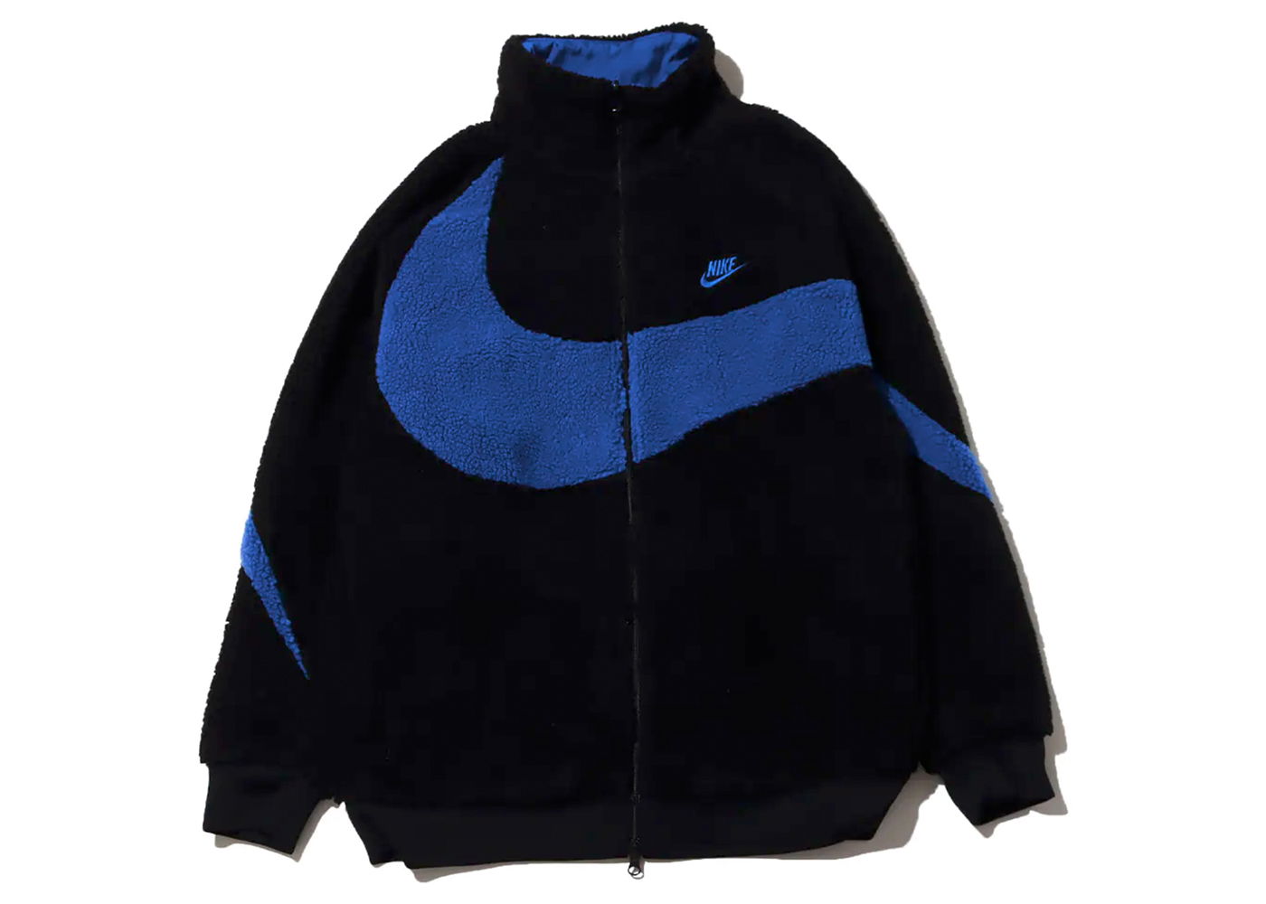 Яке Nike Big Swoosh Reversible Boa Jacket Black Game Royale Черно | BQ6546-009, 0
