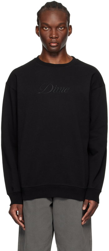 Dime Black Cursive Sweatshirt DIMESP24D213BLK
