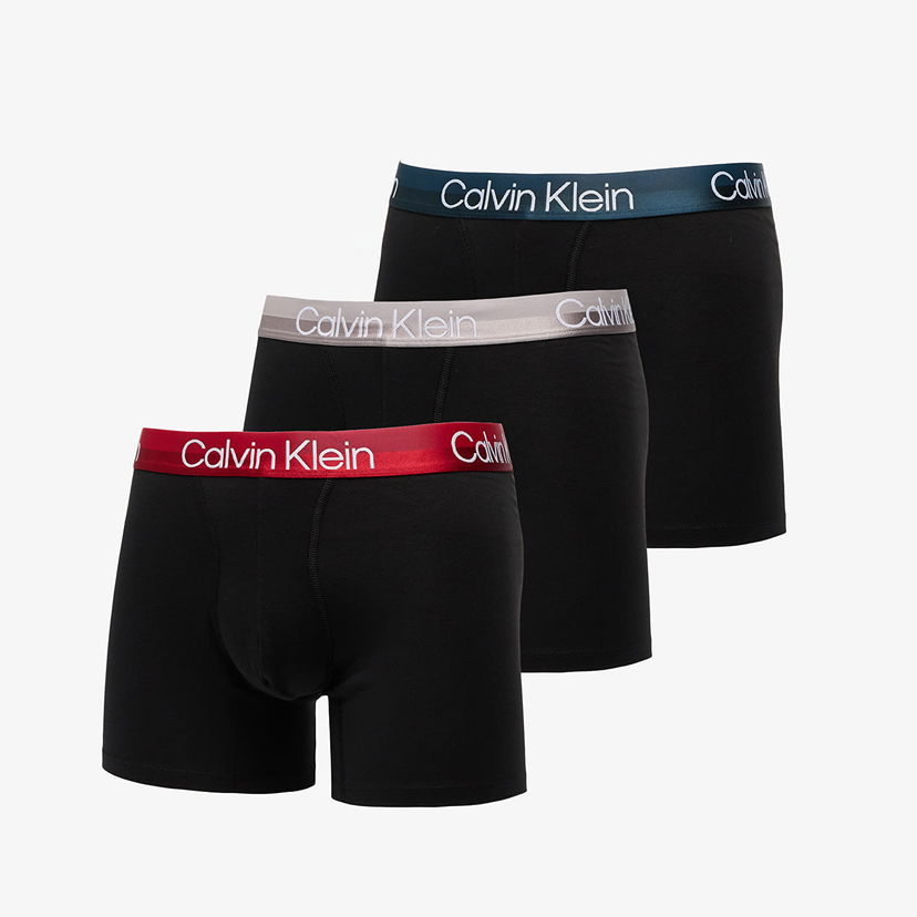 Боксерки CALVIN KLEIN Cotton Stretch Blend Boxer Brief 3-Pack Черно | NB2971A PZI