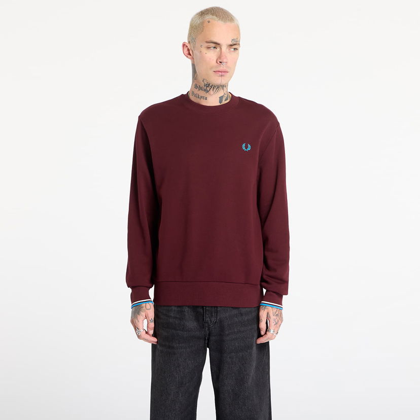 Суитчър Fred Perry FRED PERRY Crew Neck Sweatshirt Бургунди | M7535 Z63
