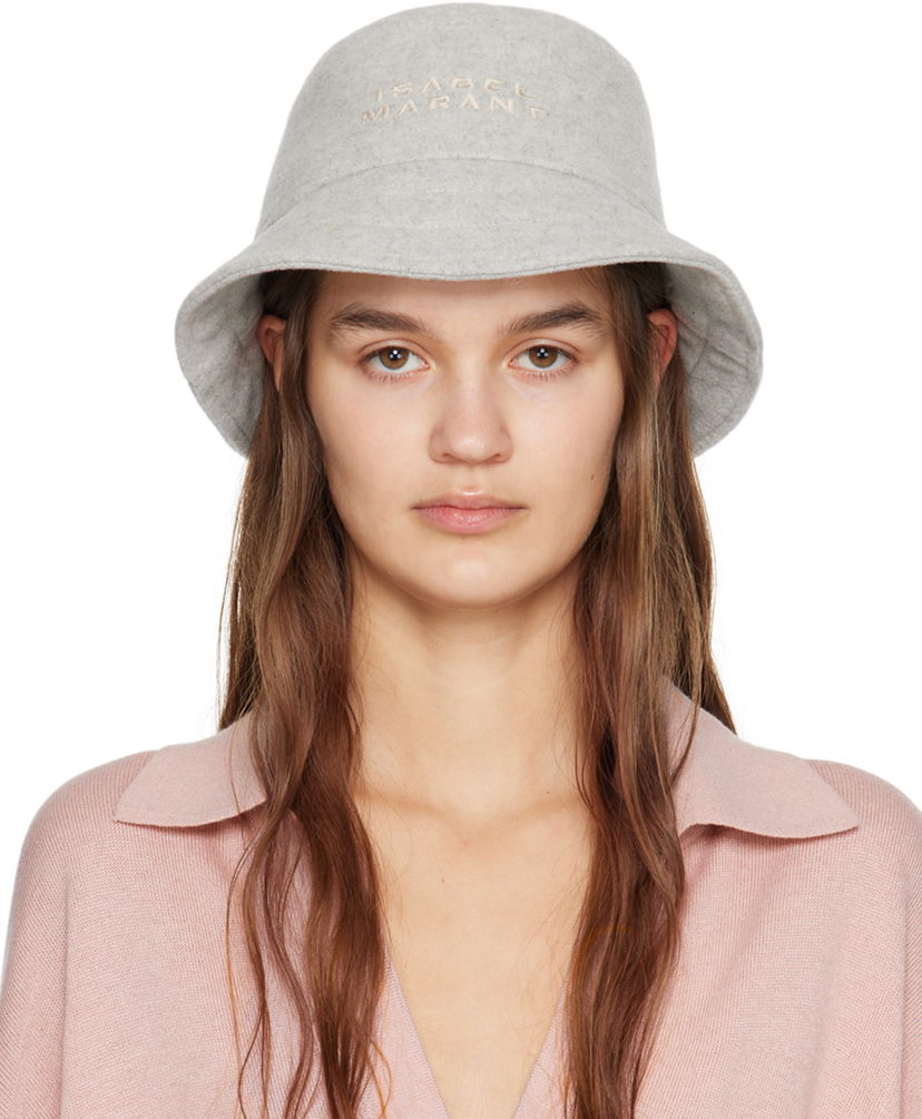 Шапка ISABEL MARANT Giorgia Bucket Hat Сиво | 24PCU048XFA-B1C03A