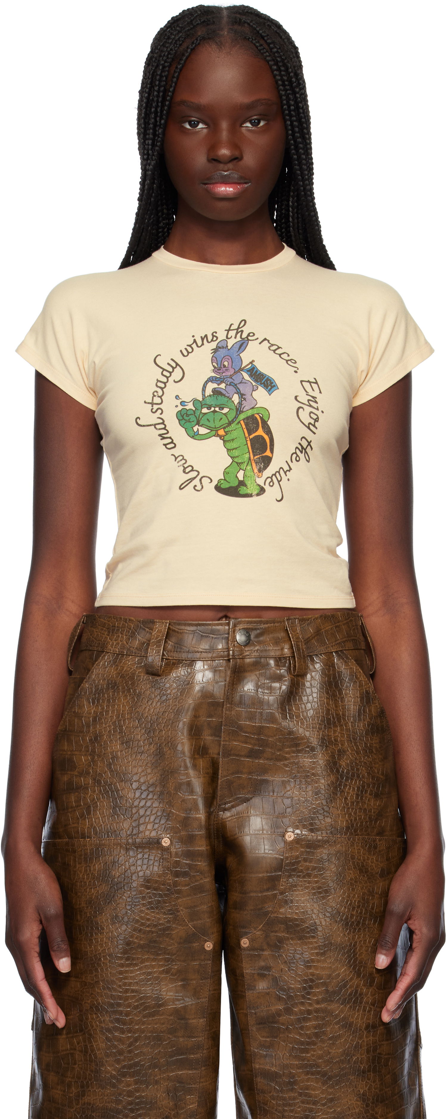 Тениска Ambush AMBUSH Slow & Steady Graphic T-Shirt Бежово | 12115398, 0