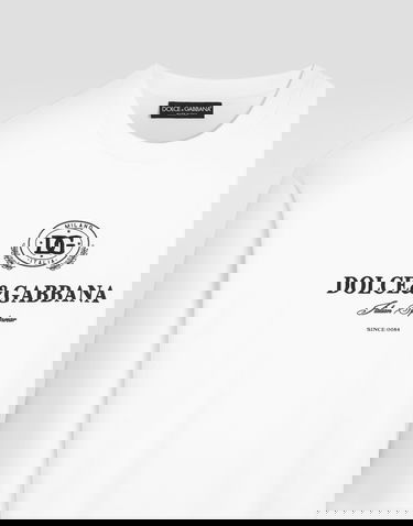 Суитчър Dolce & Gabbana Sweatshirt With Print And Embroidery Бяло | G9AHSZG7PBFW0800, 2