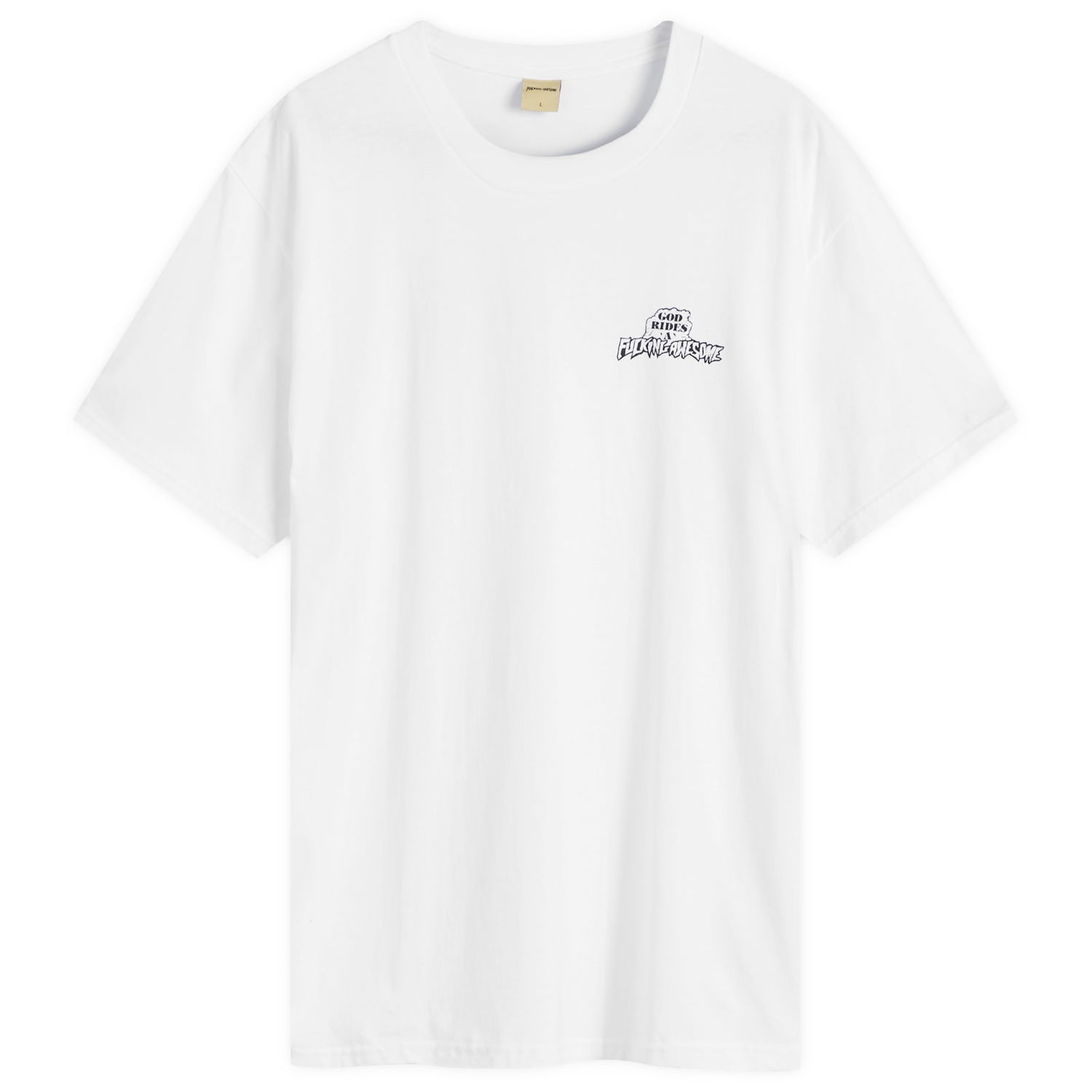 Тениска Fucking Awesome God Rides T-Shirt Large Бяло | FA2031-WHT, 0