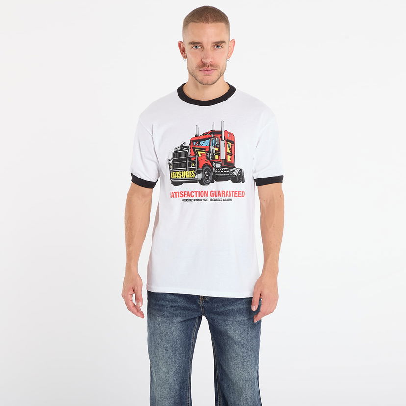 Тениска Pleasures PLEASURES Big Load Ringer T-Shirt Бяло | P25F068-WHITE