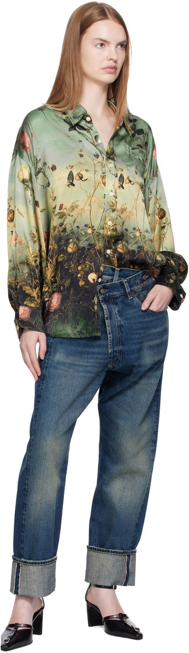 Дънки R13 R13 Cuffed Crossover Jeans Синьо | R13WD193-D341A, 3