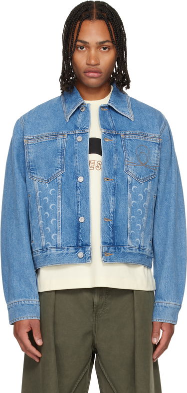 Яке Marine Serre Moon Laser Denim Jacket Синьо | MJA063BCDEN0002, 0