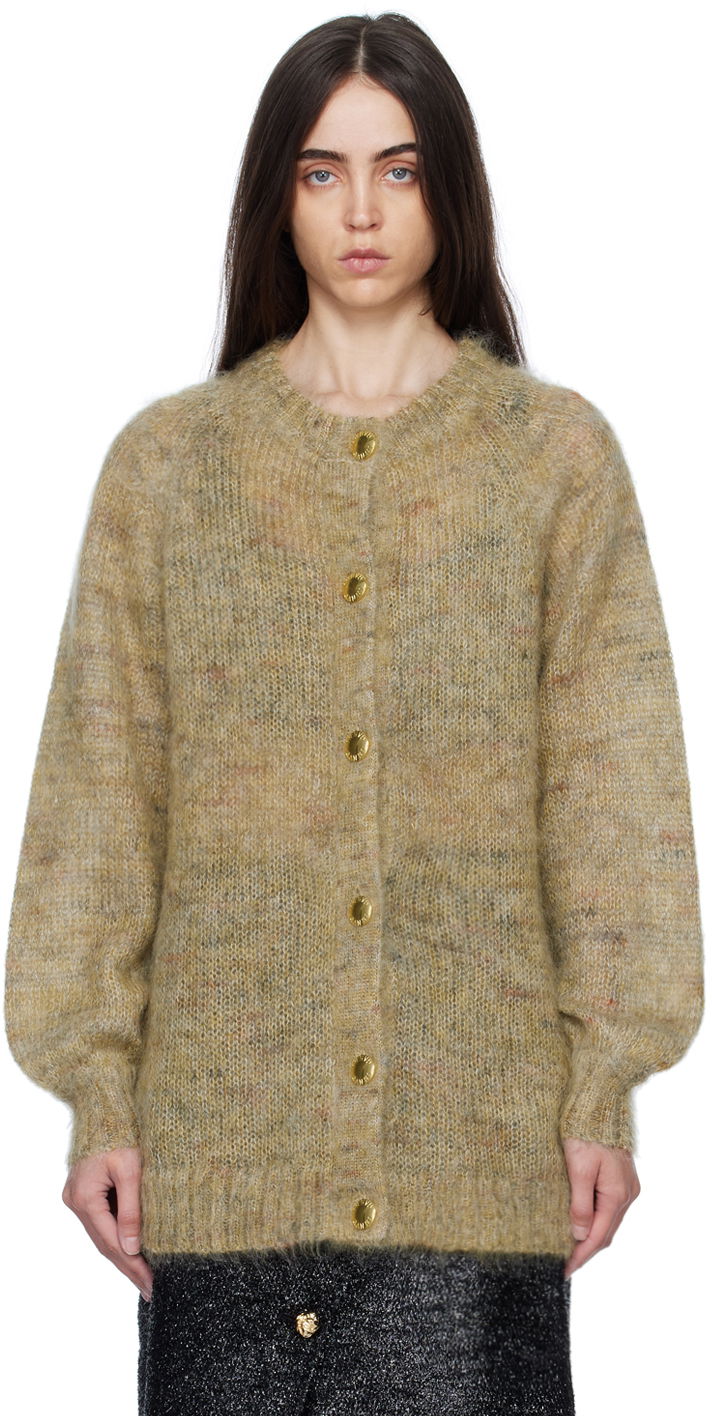 Пуловер GANNI GANNI Brushed Cardigan Бежово | K1780