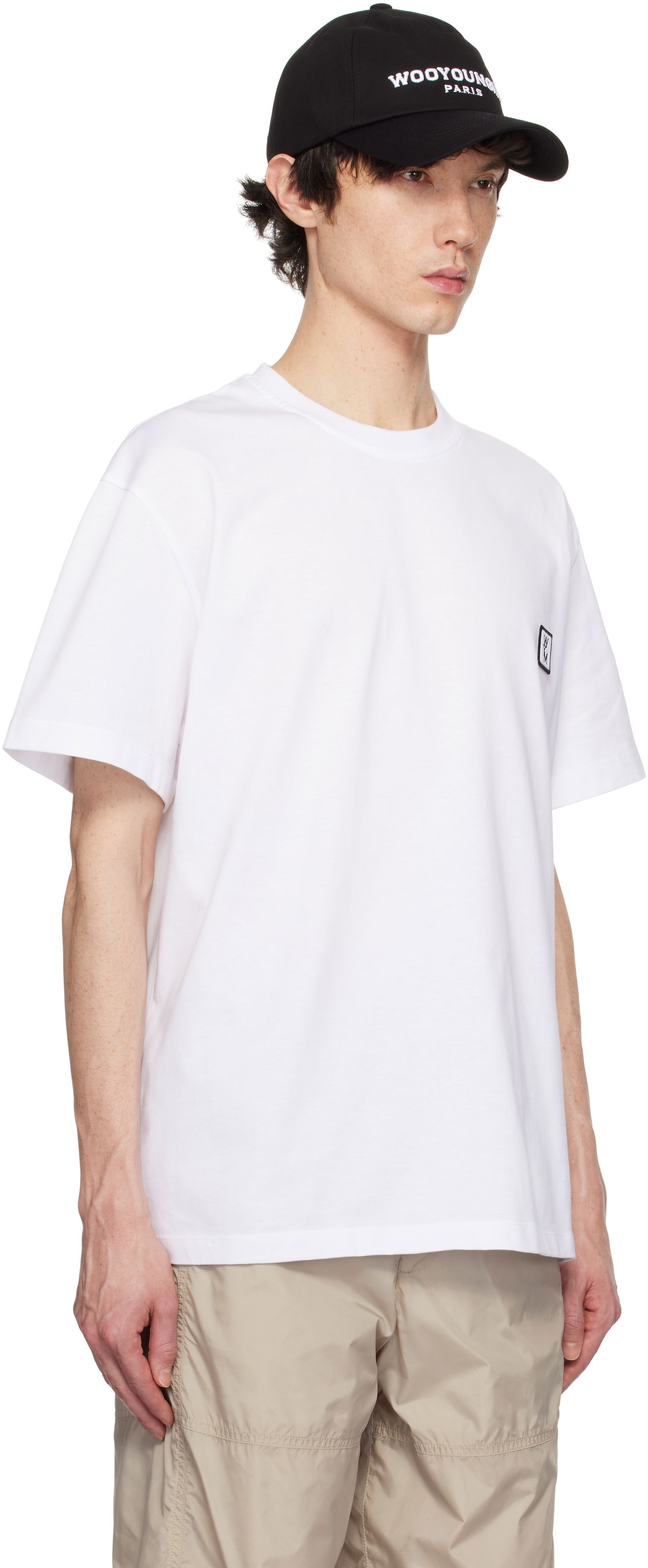 Тениска WOOYOUNGMI WOOYOUNGMI Cotton T-Shirt with Back Logo Бяло | W251TS07, 1