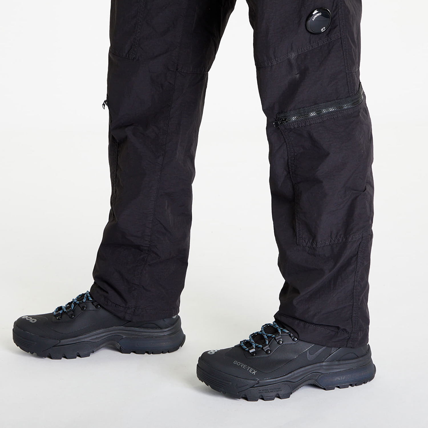 Панталони C.P. Company Flatt Nylon Loose Utility Pants Черно | 15CMPA126A005991G-999, 1
