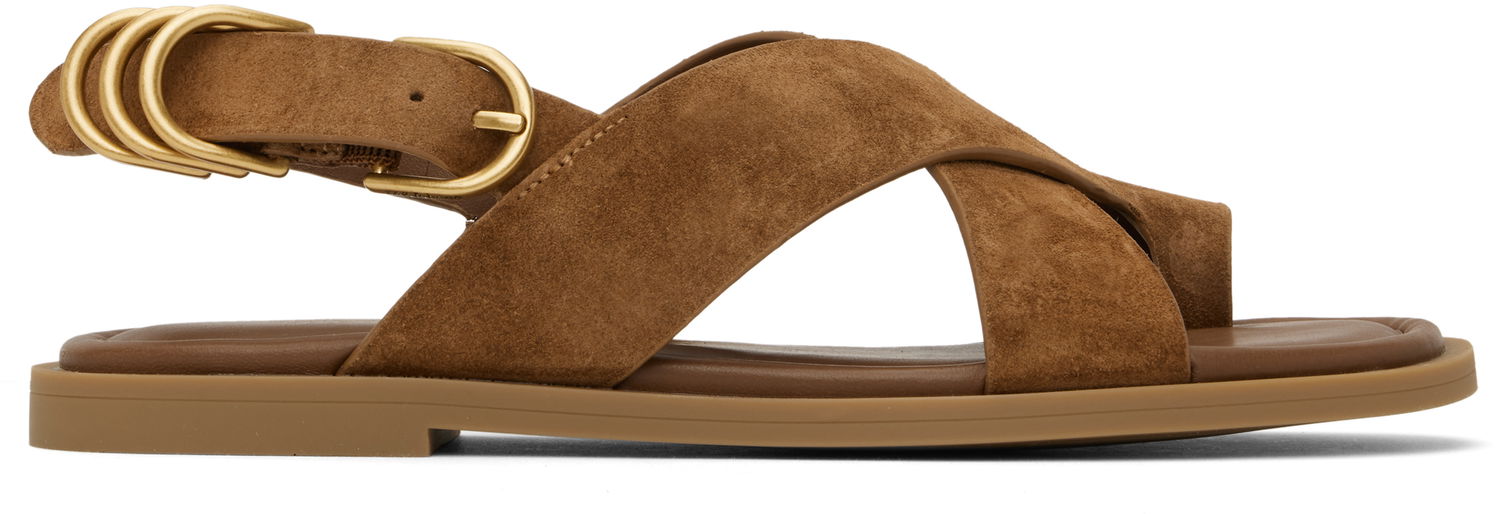 Аксесоари rag & bone rag & bone Gia Suede Crossover Sandals Кафяво | WFF25SF1004SU04, 0