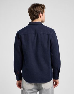 Риза Lee Workwear Relaxed Jaspe Shirt Тъмно синьо | 112370567, 0
