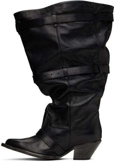 Грижа за обувките R13 R13 Buckled Slouch Cowboy Boots Черно | R13WS114-S153A, 2