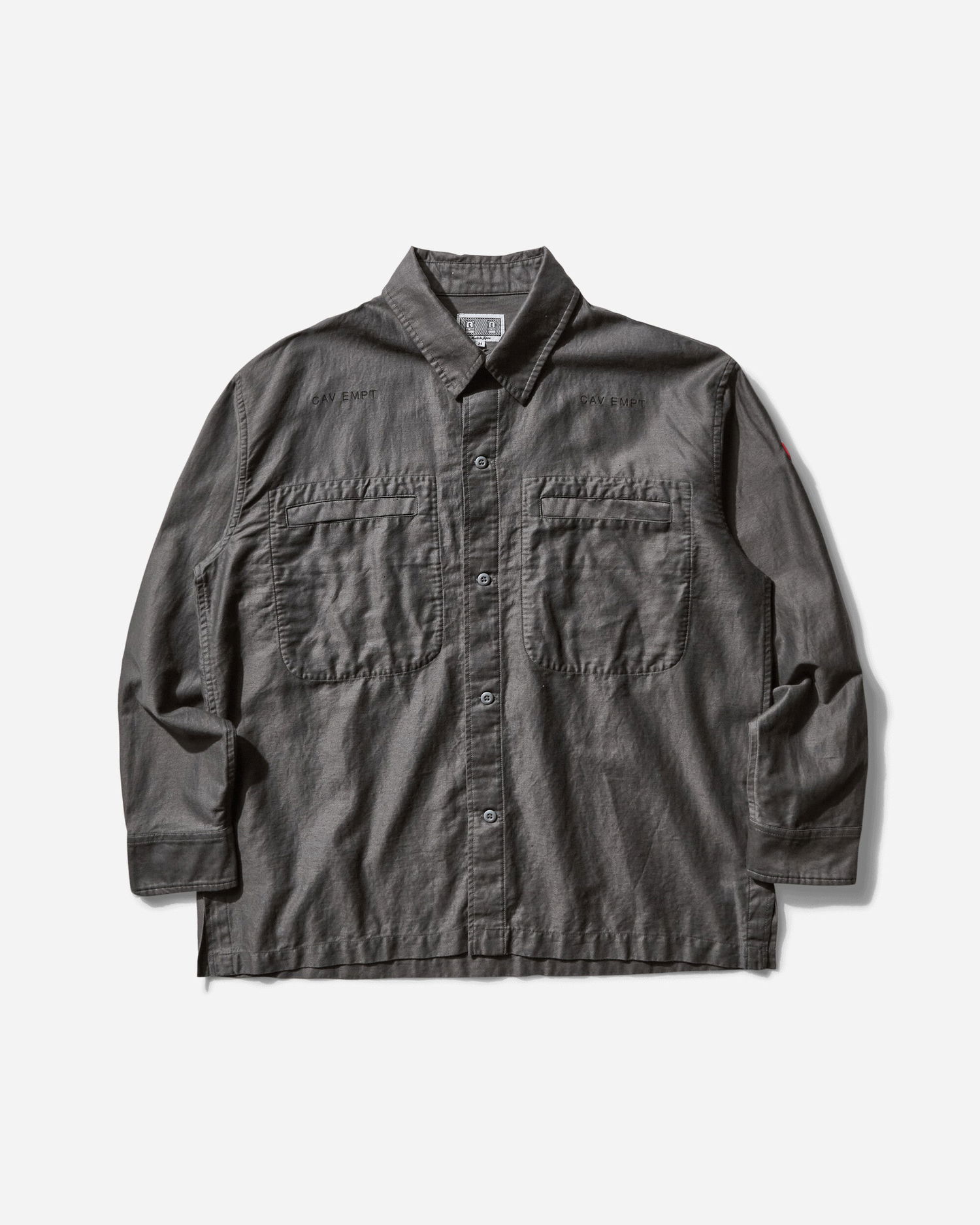 Риза Cav Empt Casual Cotton-Linen Shirt Сиво | CES27SH05 CHARCOAL, 1