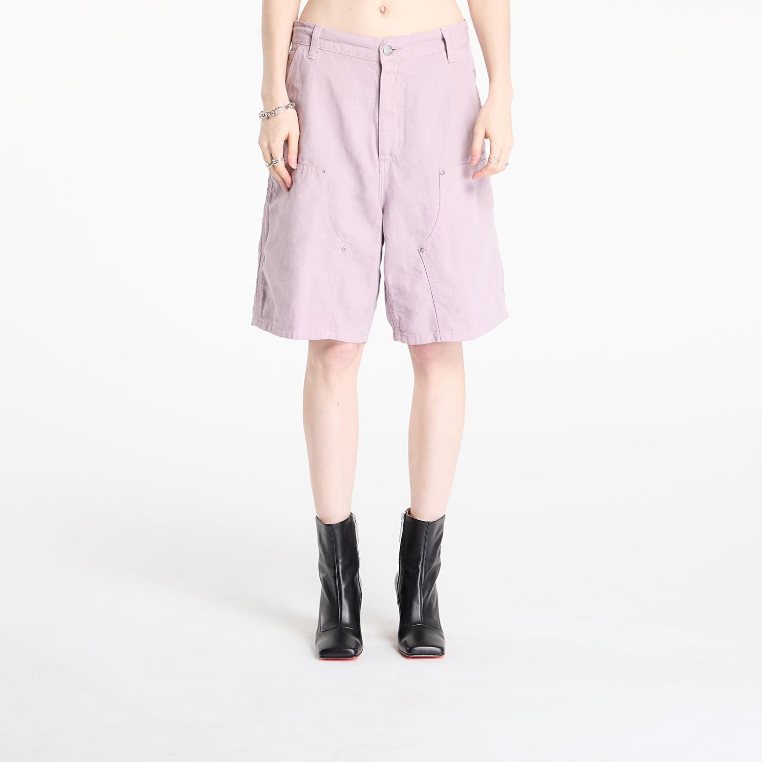 Къси панталони Carhartt WIP Branford Double Knee Garment Dyed Shorts Лилаво | I035574.2ZVGD, 0