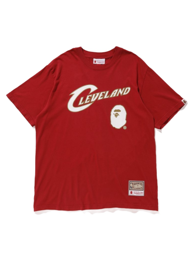 Тениска BAPE Mitchell & Ness x Cavs Tee Бургунди | 001CSE731908XBUR