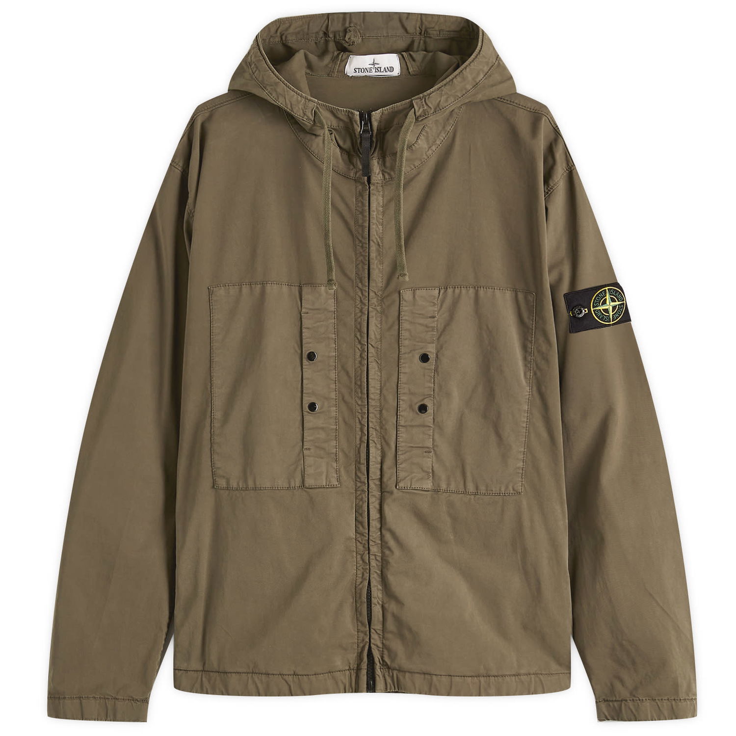 Ветровка Stone Island Stone Island Supima Cotton Twill Stretch-TC Hooded Jacket Зелено | K1S154100091-V0054, 1