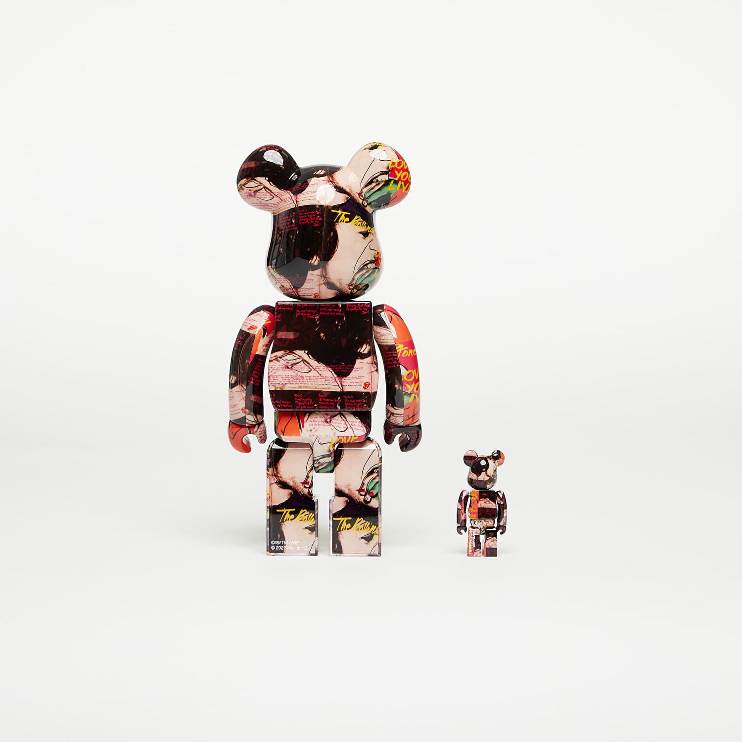 Колекционерско Medicom Toy BE@RBRICK Andy Warhol × The Rolling Stones Love You Live 100% & 400% Set Оранжево
 | MT_0038, 1