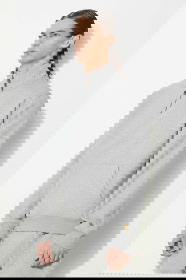 Суитчър Carhartt WIP Chase Quarter-Zip Sweatshirt with Kangaroo Pocket Сиво | I033665.00MXX, 3