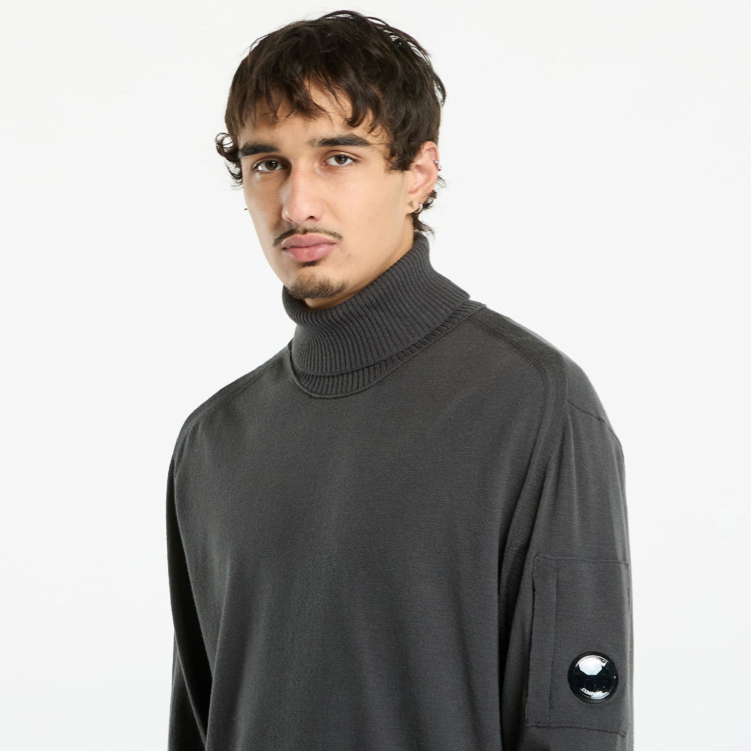 Пуловер C.P. Company C.P. Company Extrafine Merino Wool Turtleneck Sweater Сиво | 19CMKN035A005528A-978, 1