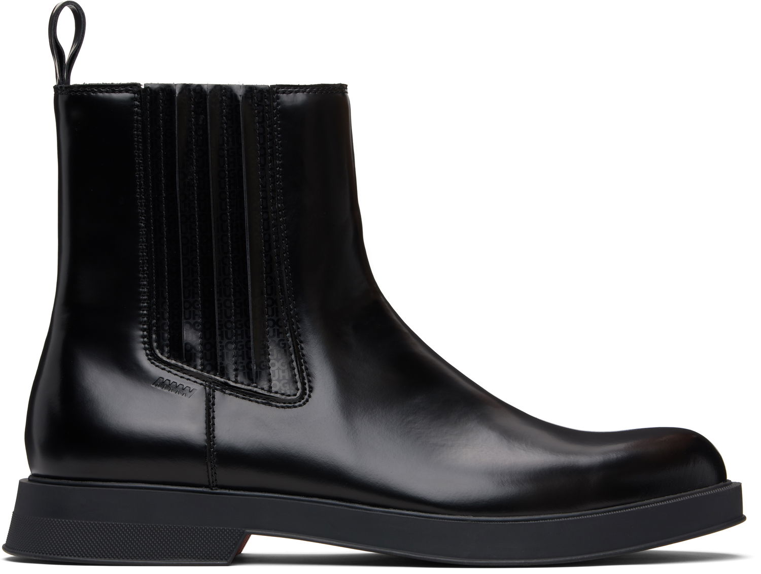 Кецове и обувки BOSS Hugo Embossed-Logo Chelsea Boots Черно | 50552567, 0