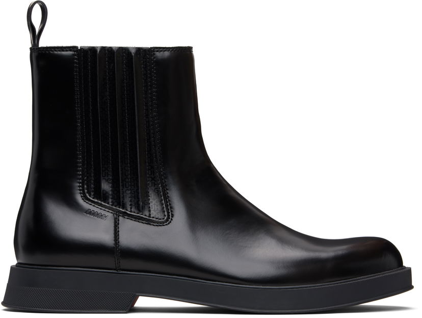 Кецове и обувки BOSS Hugo Embossed-Logo Chelsea Boots Черно | 50552567