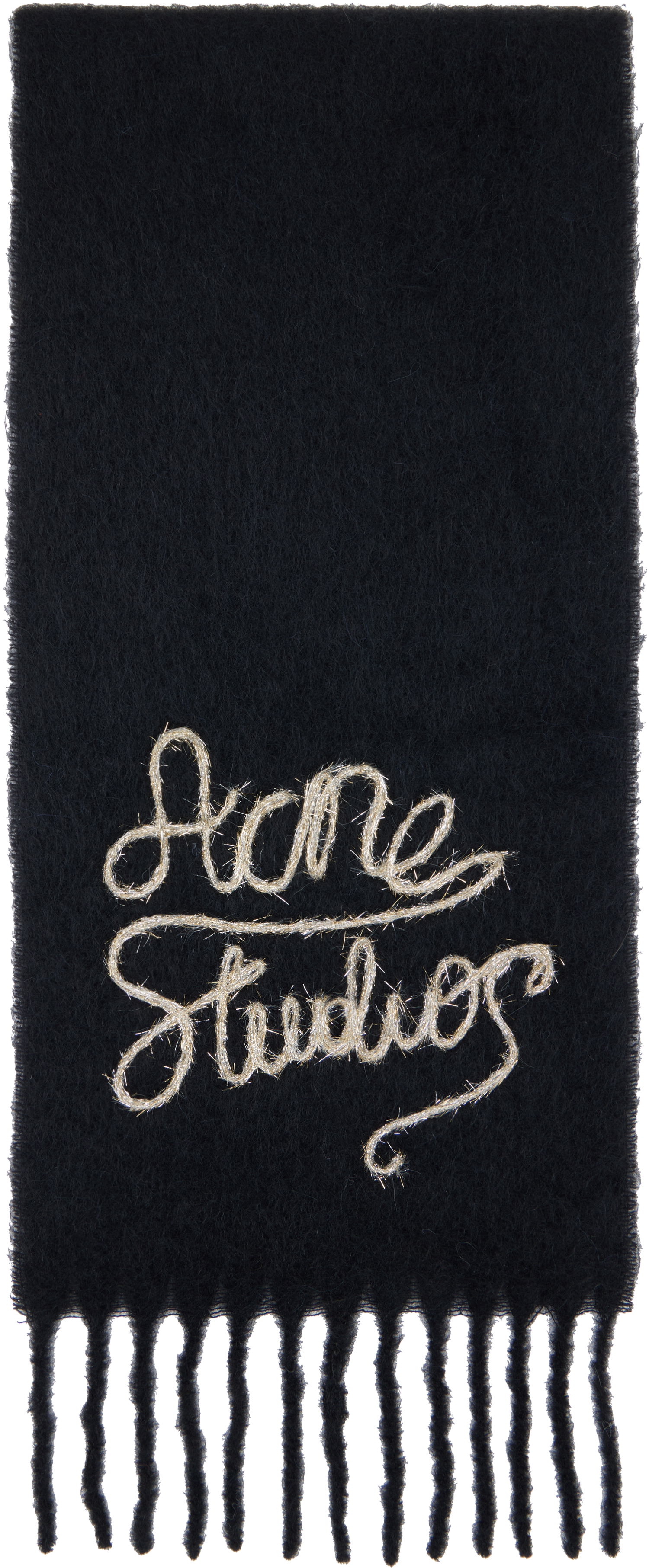 Шал Acne Studios Wool Logo Scarf Черно | CA0400-, 0