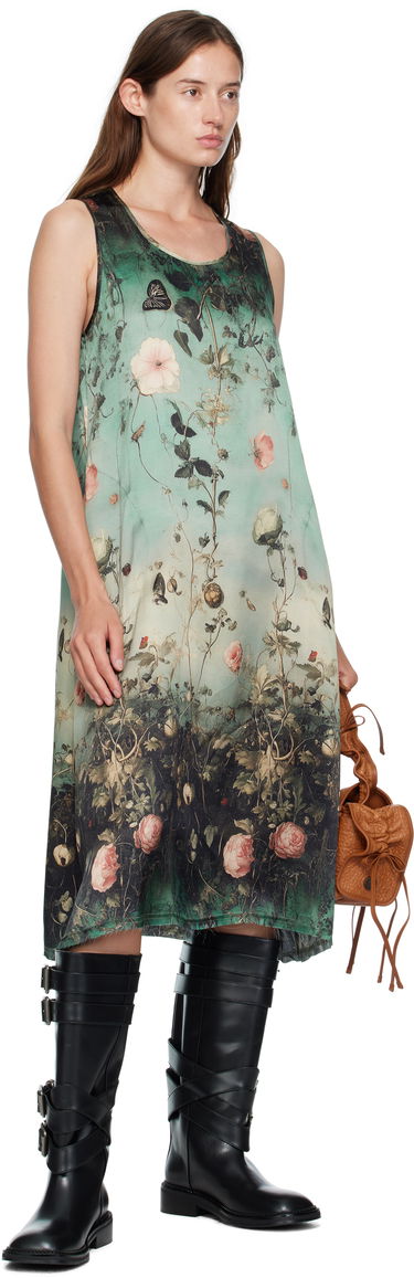 Pокля R13 R13 Sleeveless Floral-Print Midi Dress Зелено | R13WR304-R584A, 3