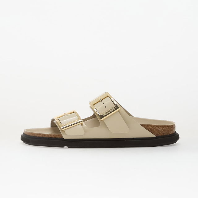 Arizona Droplet Buckle Natural Leather Patent High-Shine Sandal