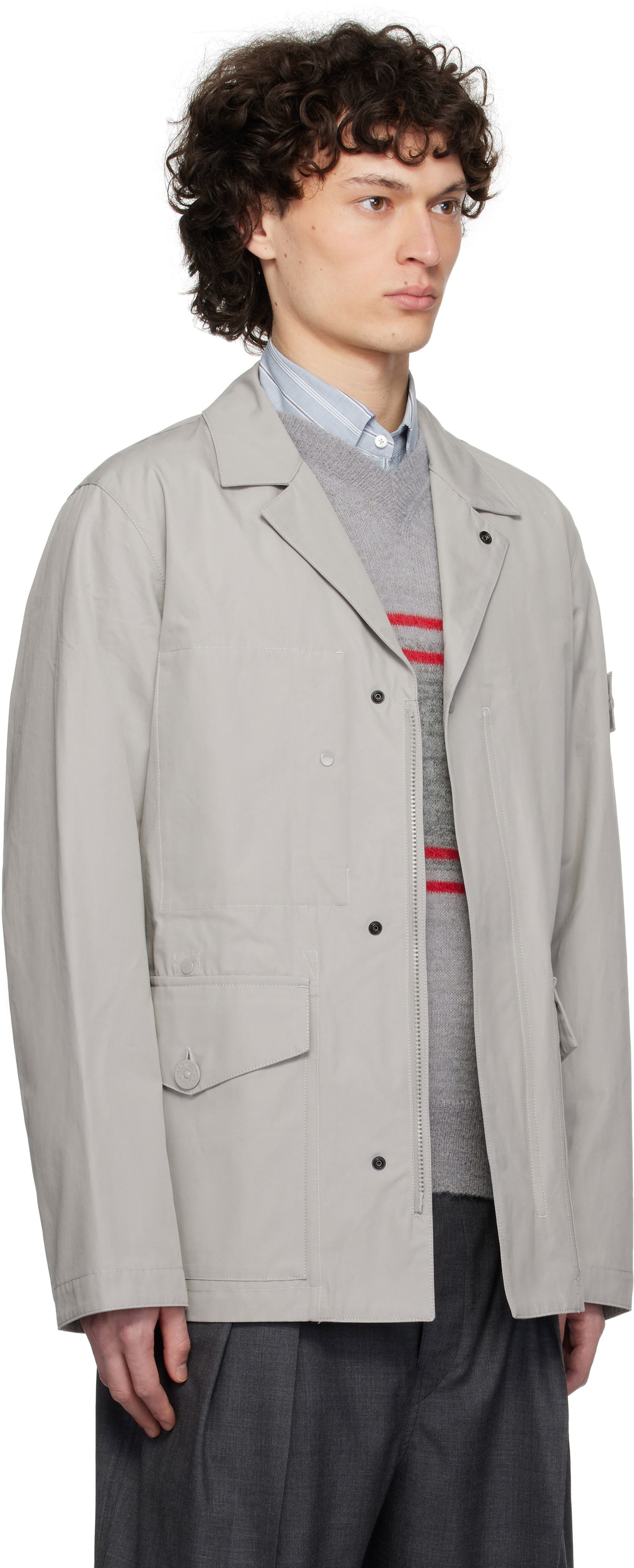 Яке Stone Island Stone Island Weatherproof Cotton Canvas Jacket Сиво | K1S15 A100002 S00F1, 1