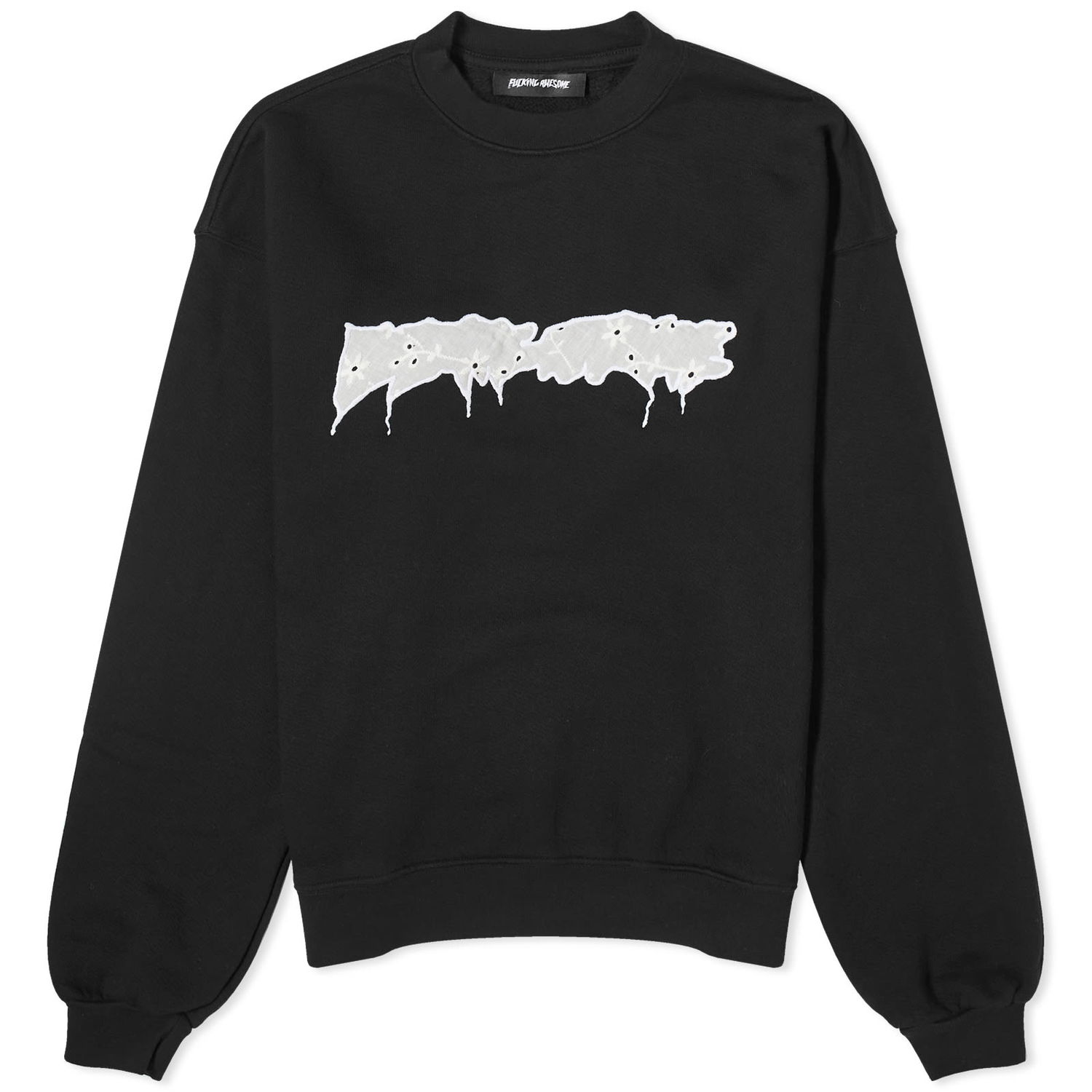 Суитчър Fucking Awesome Doily Stamp Crew Sweat Черно | FA1898-BLK, 0