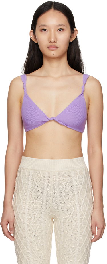 Сутиен Loulou de Saison Loulou de Saison Qamea Cashmere Knit Bra Лилаво | QAMEA, 0
