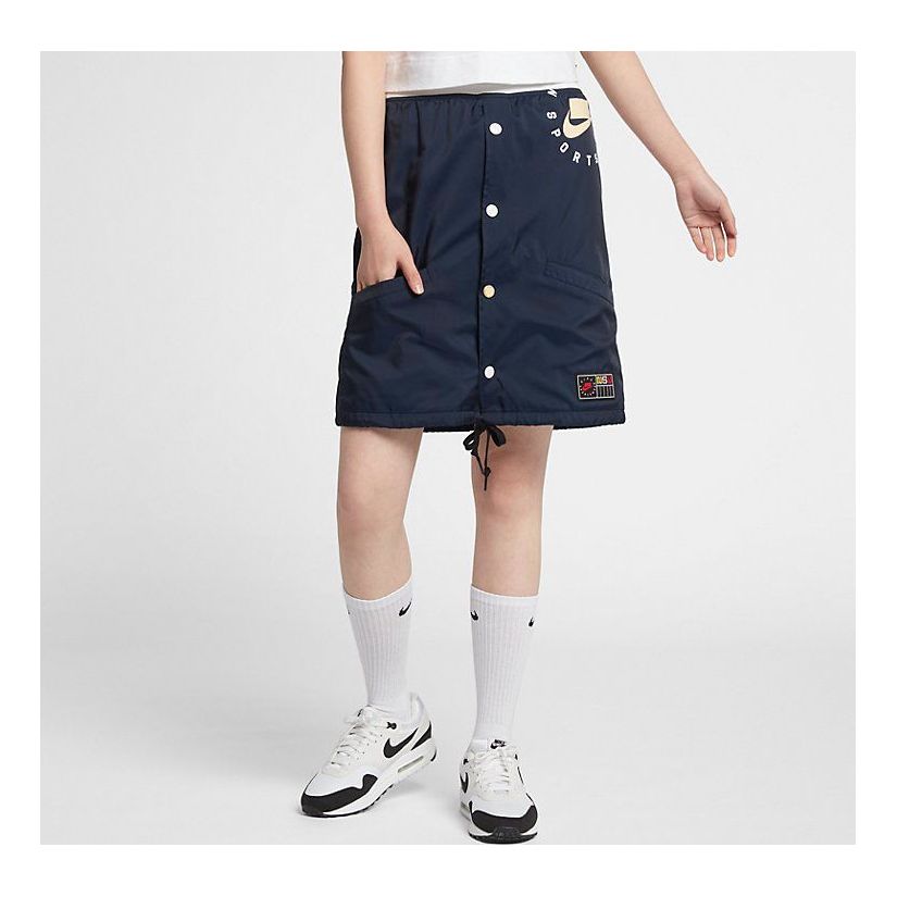 Пола Nike Sportswear Button-Front Skirt Синьо | AR2945-451, 0